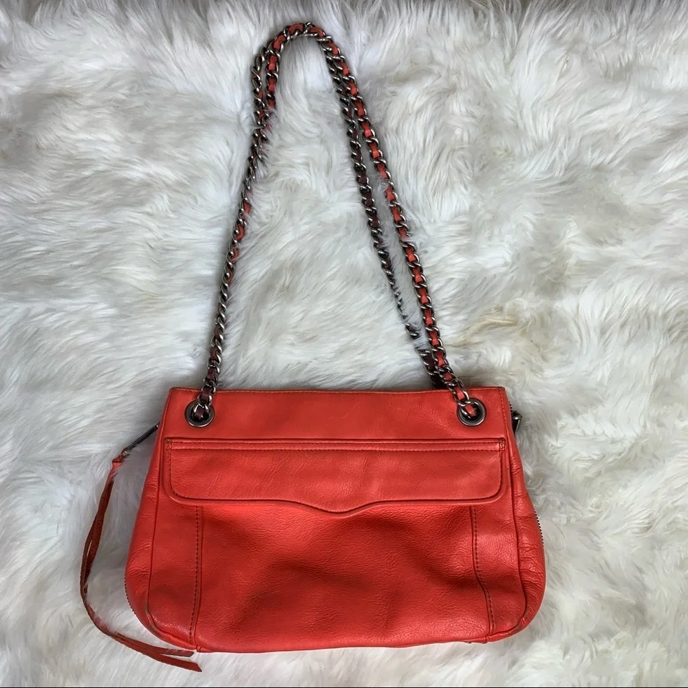 REBECCA MINKOFF Swing Leather Chain-Link Shoulder Bag